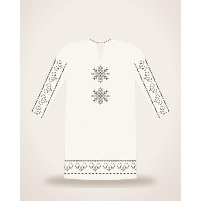 "Grey on White" Men's Vyshyvanka