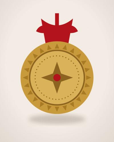 Brass Dukach on a Ribbon